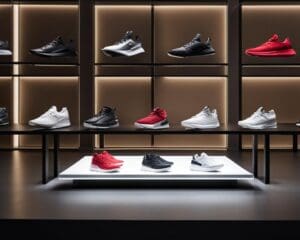 zwevende sneaker display